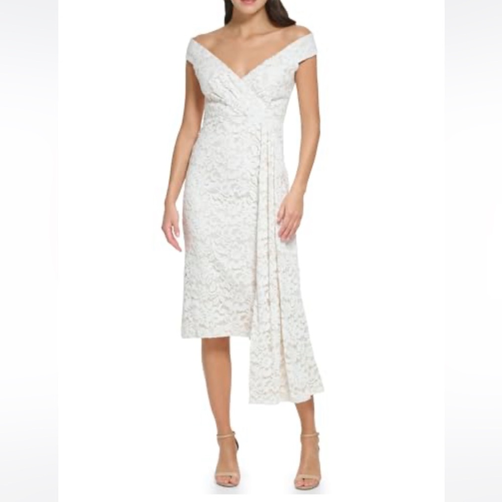 NWT Eliza J Lace Dress Ivory Size 2